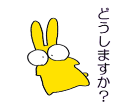 3 color bunny sticker #6560543