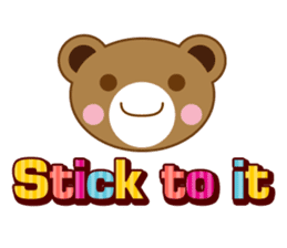 Big character sticker of a bear(english) sticker #6560721