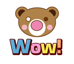 Big character sticker of a bear(english) sticker #6560734