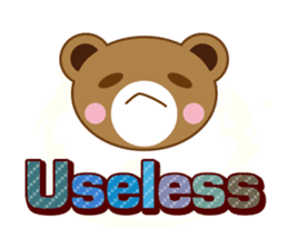 Big character sticker of a bear(english) sticker #6560735