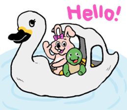 The house of s a rabbit & a tortoise 2 sticker #6561705