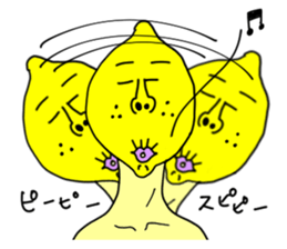 Alien lemon. kansai dialect . sticker #6562479