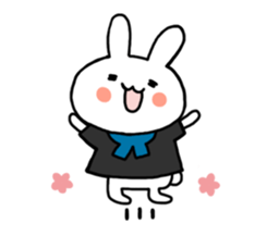 The rabbit which likes concerts! sticker #6563183