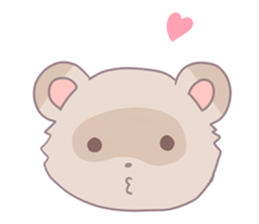 raccoon dog and fox sticker #6564848