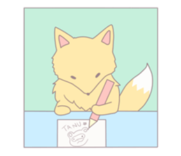 raccoon dog and fox sticker #6564860
