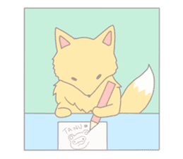 raccoon dog and fox sticker #6564860