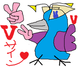 Seven-colors Crow sticker #6565291