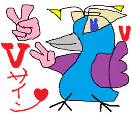 Seven-colors Crow sticker #6565291