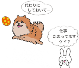Chow Chow boss and Usako's daily sticker #6566596