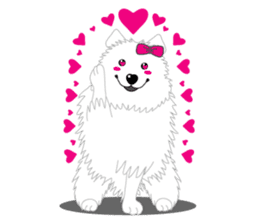 Samoyed Dog is always smiling. sticker #6568589