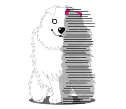 Samoyed Dog is always smiling. sticker #6568623