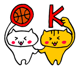 Basketball cat sticker #6570228