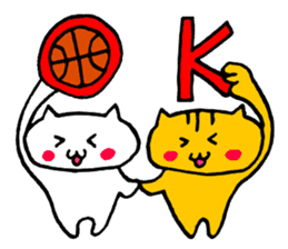 Basketball cat sticker #6570228