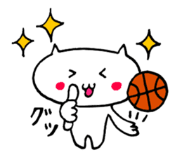 Basketball cat sticker #6570259