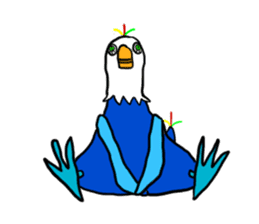 Happy blue bird?? sticker #6570664