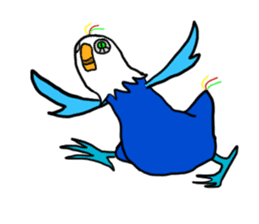 Happy blue bird?? sticker #6570665