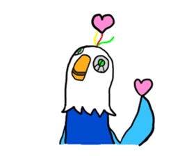 Happy blue bird?? sticker #6570667
