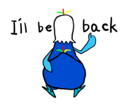 Happy blue bird?? sticker #6570676