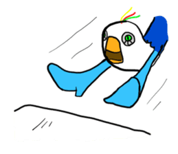 Happy blue bird?? sticker #6570677