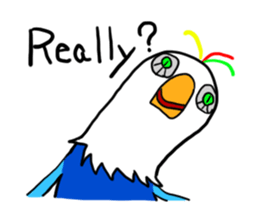 Happy blue bird?? sticker #6570683