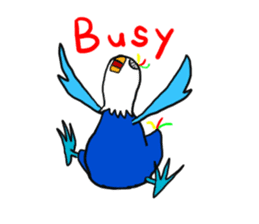 Happy blue bird?? sticker #6570703