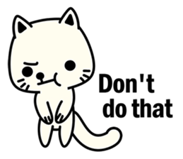 Small white cat(for children) sticker #6571188