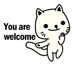 Small white cat(for children) sticker #6571193
