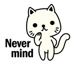 Small white cat(for children) sticker #6571195