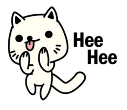 Small white cat(for children) sticker #6571200