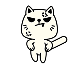 Small white cat(for children) sticker #6571201