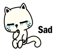 Small white cat(for children) sticker #6571202