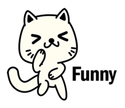 Small white cat(for children) sticker #6571203