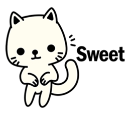 Small white cat(for children) sticker #6571205