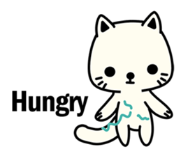 Small white cat(for children) sticker #6571208