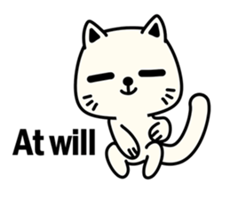 Small white cat(for children) sticker #6571211