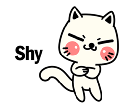 Small white cat(for children) sticker #6571215