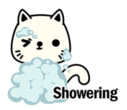 Small white cat(for children) sticker #6571216