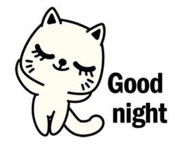 Small white cat(for children) sticker #6571222