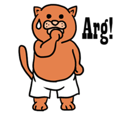 Fat Cat in Long Drawers sticker #6571586