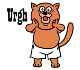 Fat Cat in Long Drawers sticker #6571587