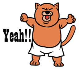 Fat Cat in Long Drawers sticker #6571589