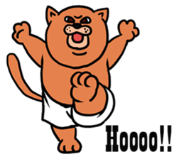 Fat Cat in Long Drawers sticker #6571590