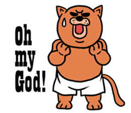 Fat Cat in Long Drawers sticker #6571591