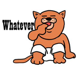 Fat Cat in Long Drawers sticker #6571592