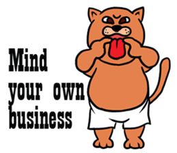 Fat Cat in Long Drawers sticker #6571593