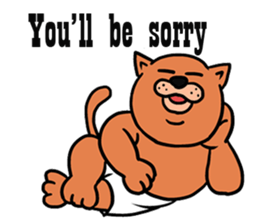 Fat Cat in Long Drawers sticker #6571595