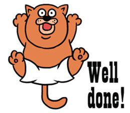 Fat Cat in Long Drawers sticker #6571596