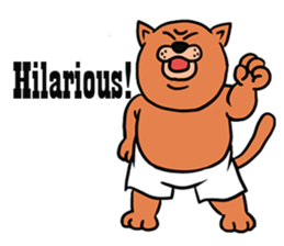 Fat Cat in Long Drawers sticker #6571597