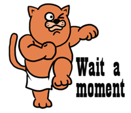 Fat Cat in Long Drawers sticker #6571598