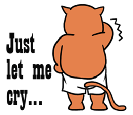 Fat Cat in Long Drawers sticker #6571599